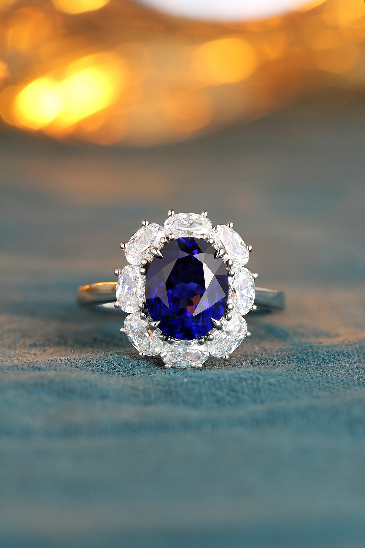 Sterling Silver Lab - Grown Sapphire Ring A – JSABR139Y