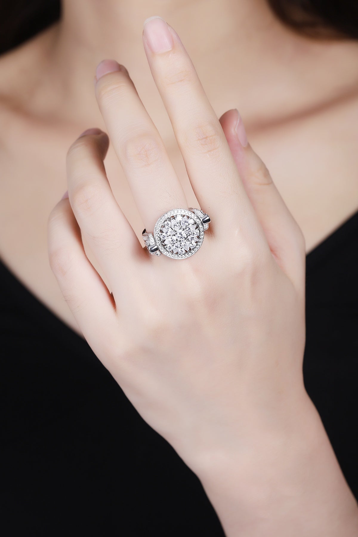 Sterling Silver Lab - Grown Paraiba Sapphire Ring A – JSABR1488Y