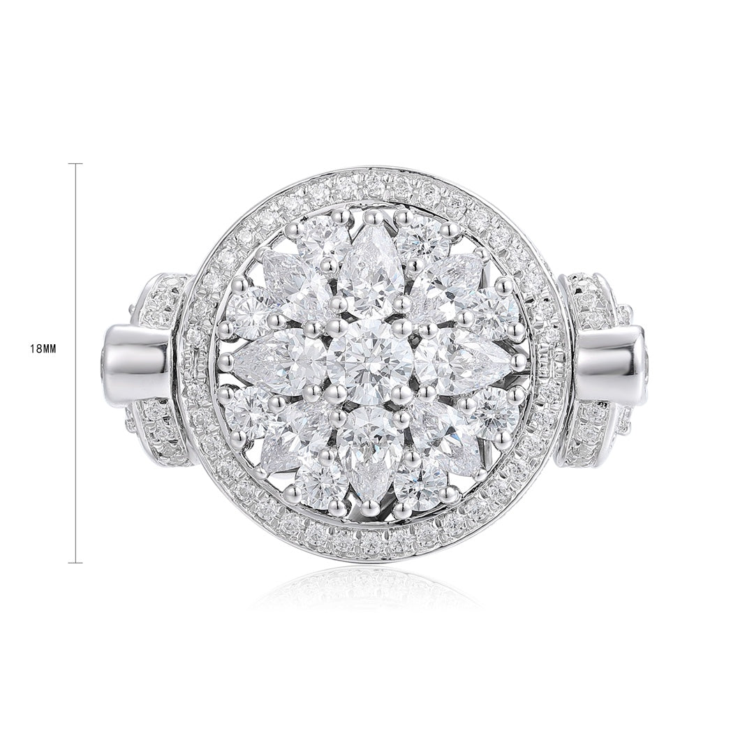 Sterling Silver Lab - Grown Paraiba Sapphire Ring A – JSABR1488Y