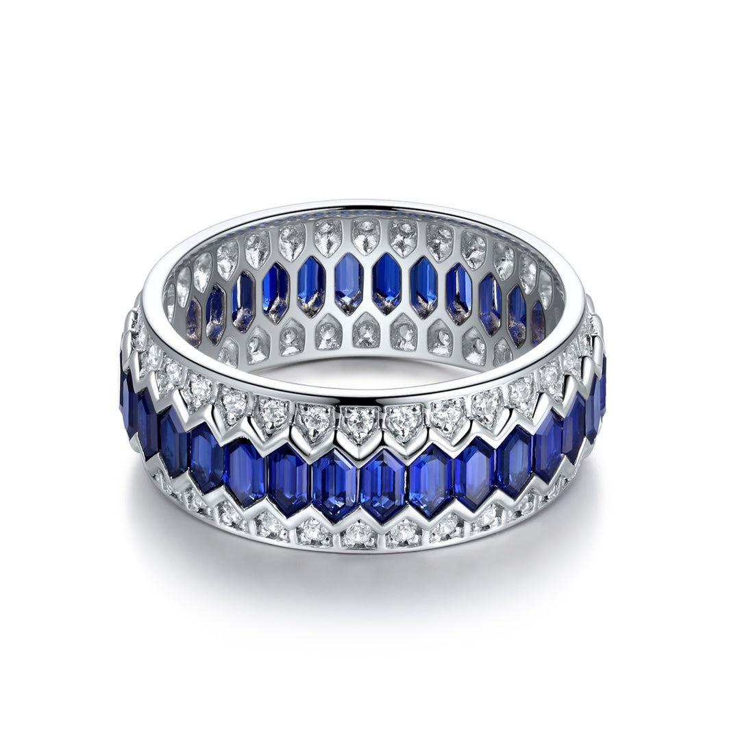 Sterling Silver Lab - Grown Sapphire Ring A – PR177-A