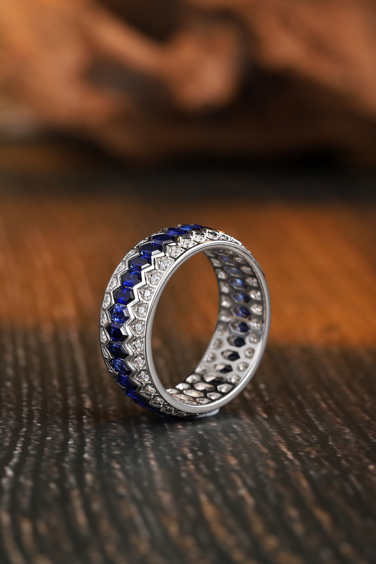 Sterling Silver Lab - Grown Sapphire Ring A – PR177-A