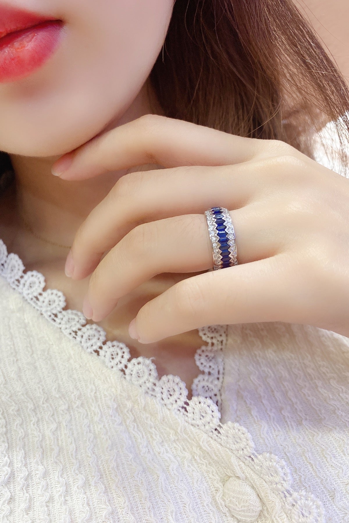 Sterling Silver Lab - Grown Sapphire Ring A – PR177-A