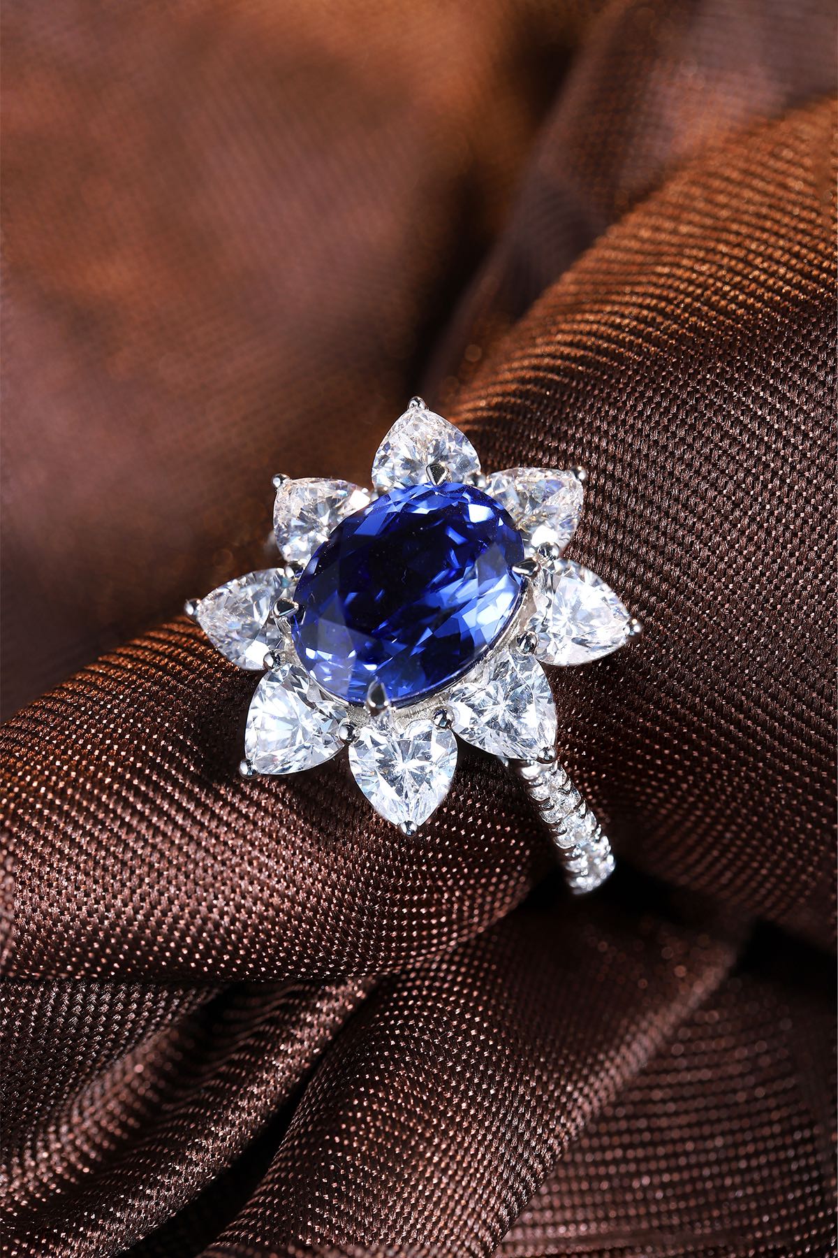 Sterling Silver Lab - Grown Sapphire Ring A – JSABR137Y