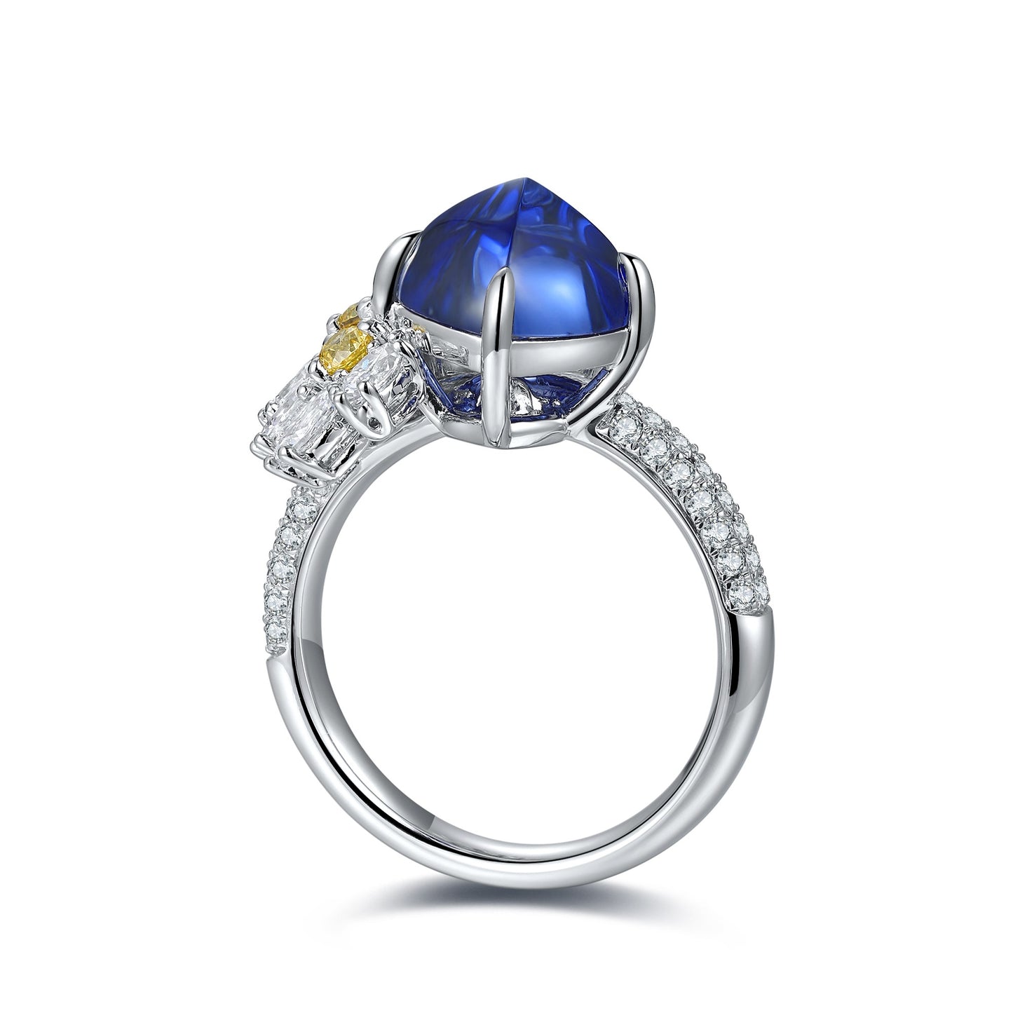 Sterling Silver Lab - Grown Sapphire Ring A – JSABR491Y