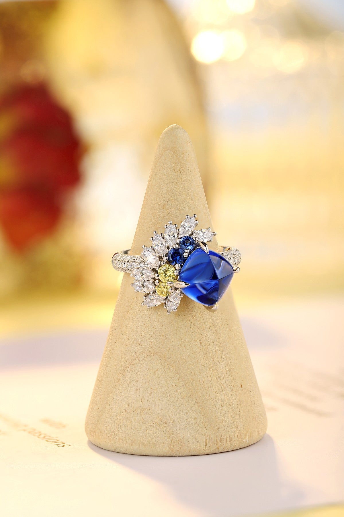 Sterling Silver Lab - Grown Sapphire Ring A – JSABR491Y