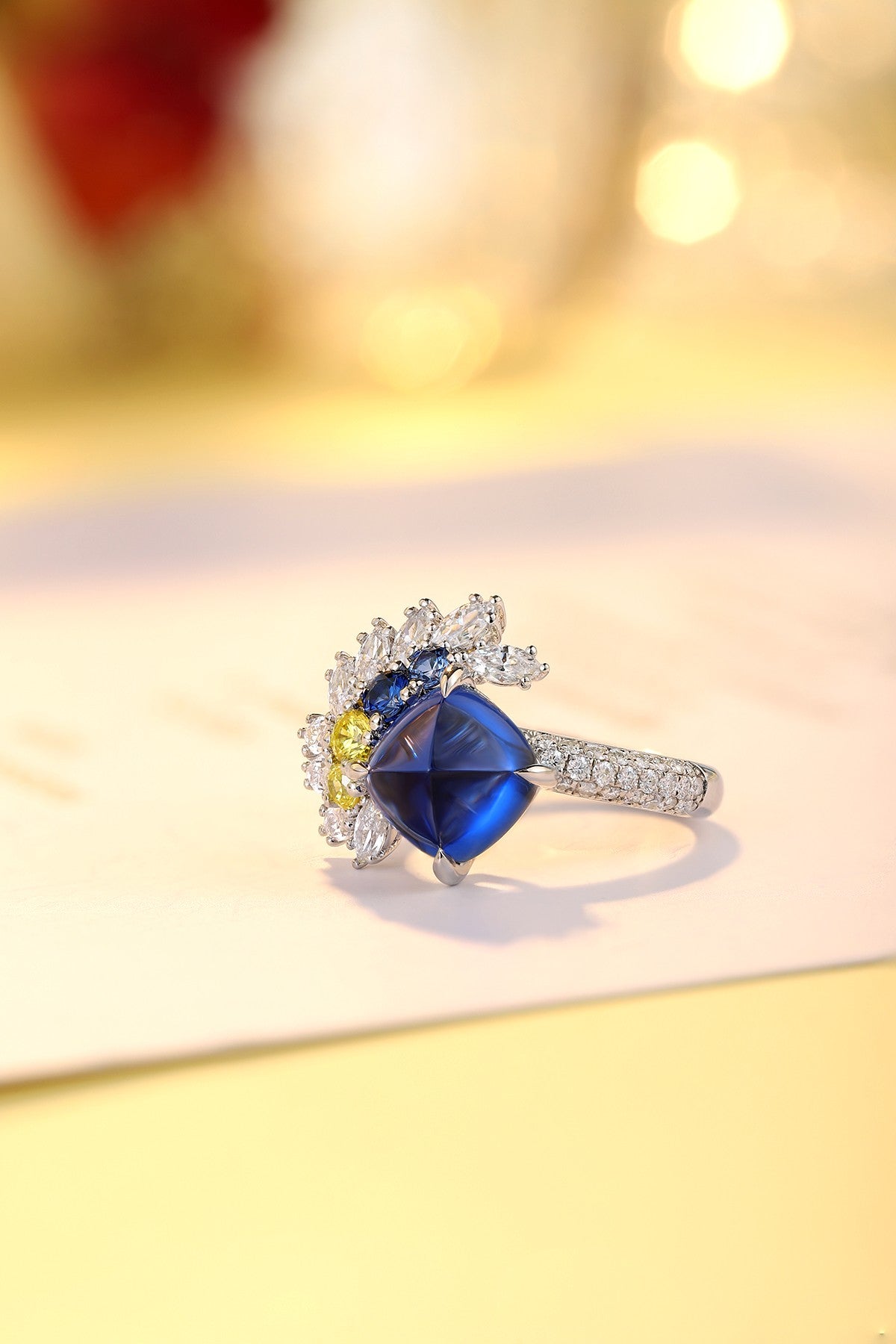 Sterling Silver Lab - Grown Sapphire Ring A – JSABR491Y