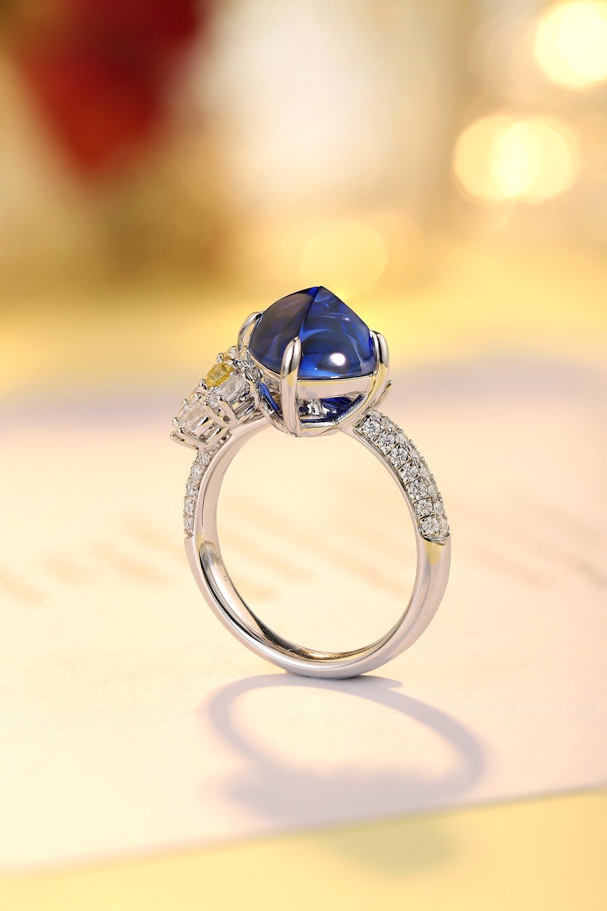 Sterling Silver Lab - Grown Sapphire Ring A – JSABR491Y