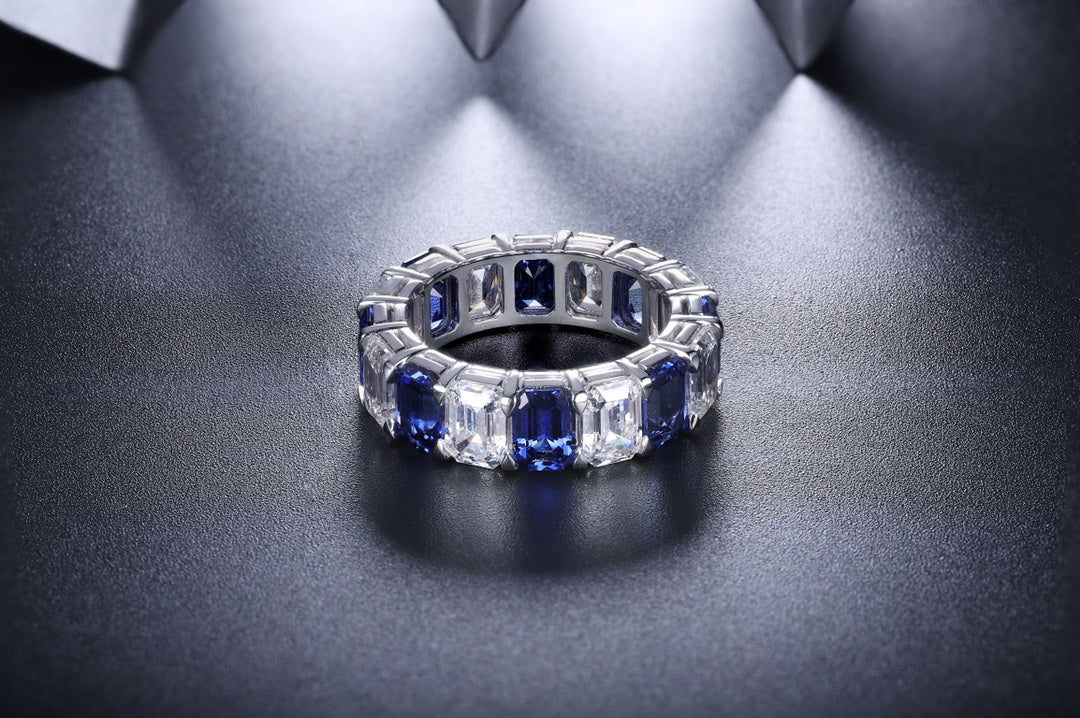 Sterling Silver Lab - Grown Sapphire Ring A – JSABR235Y