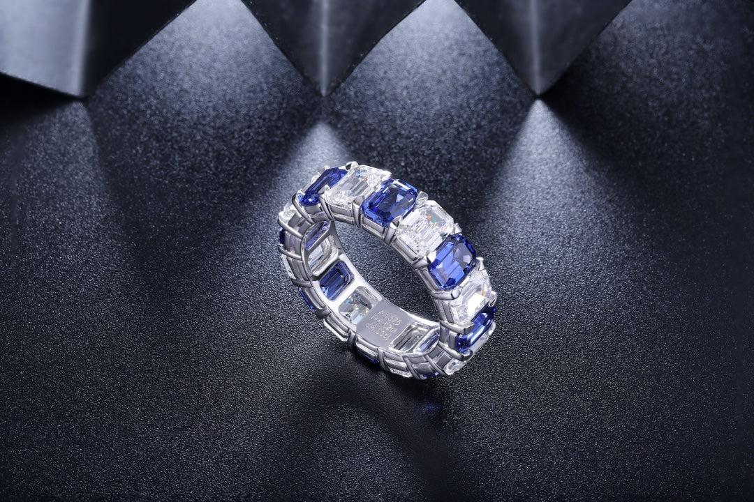 Sterling Silver Lab - Grown Sapphire Ring A – JSABR235Y