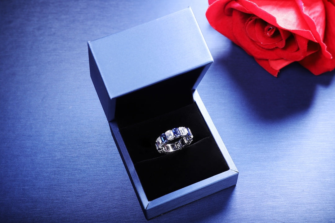 Sterling Silver Lab - Grown Sapphire Ring A – JSABR235Y
