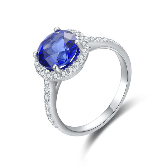 Sterling Silver Lab - Grown Sapphire Ring A – JSABR181385