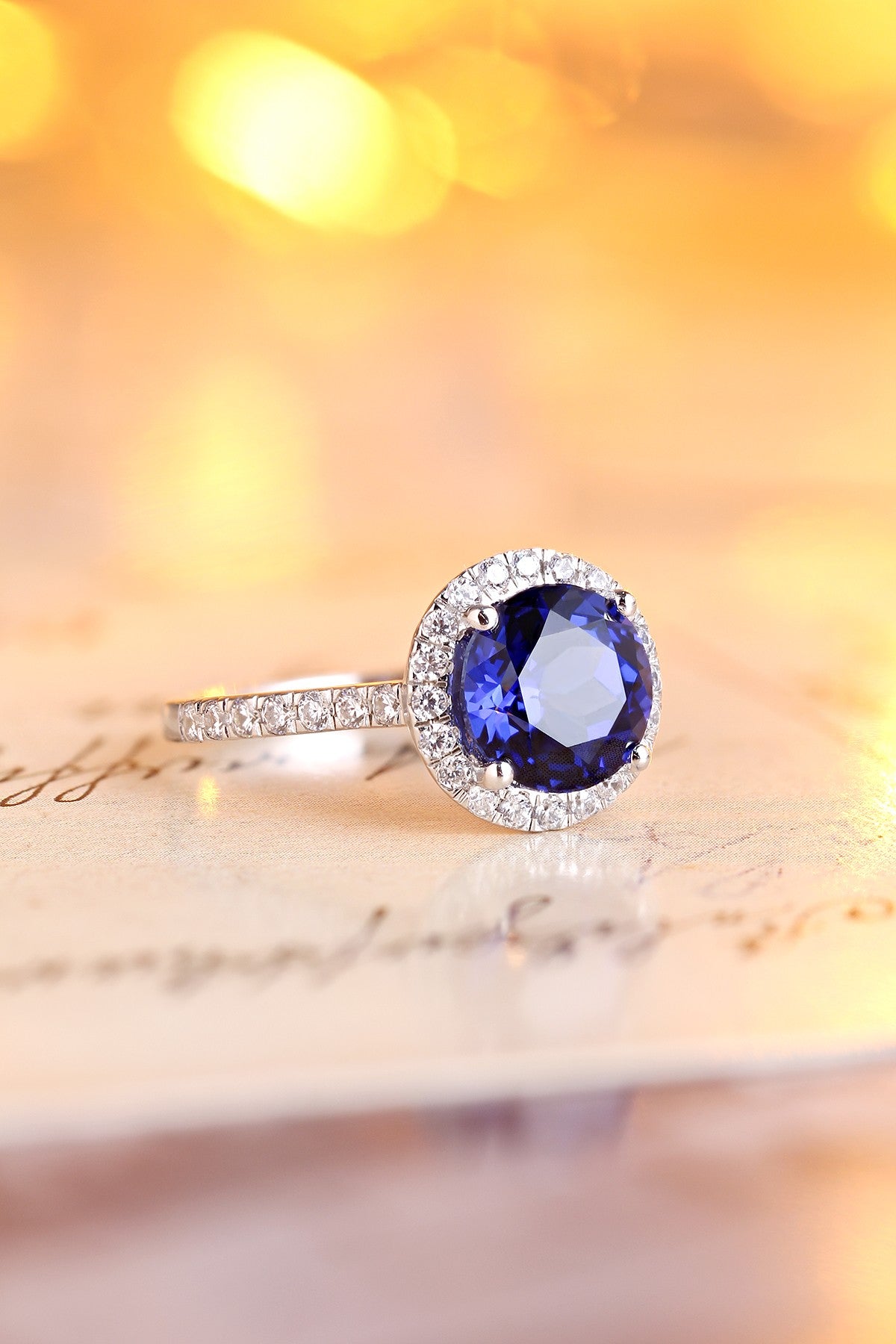Sterling Silver Lab - Grown Sapphire Ring A – JSABR181385