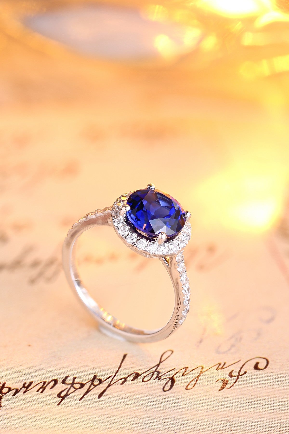 Sterling Silver Lab - Grown Sapphire Ring A – JSABR181385