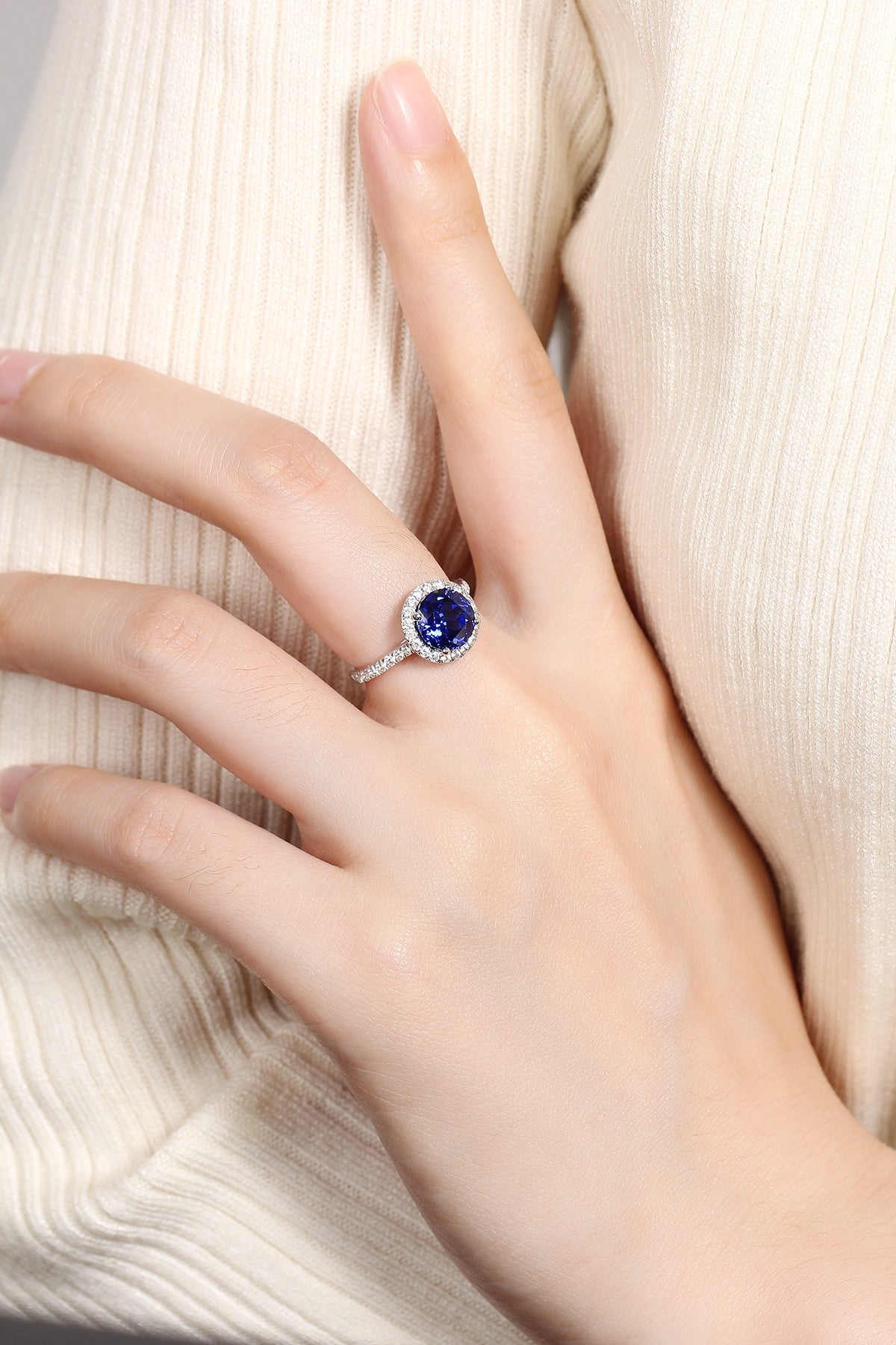 Sterling Silver Lab - Grown Sapphire Ring A – JSABR181385