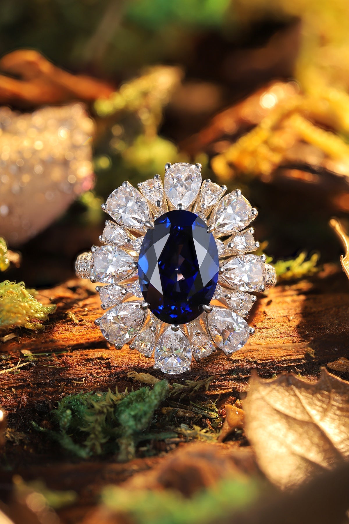 Sterling Silver Lab - Grown Sapphire Ring A – JSABR1271Y