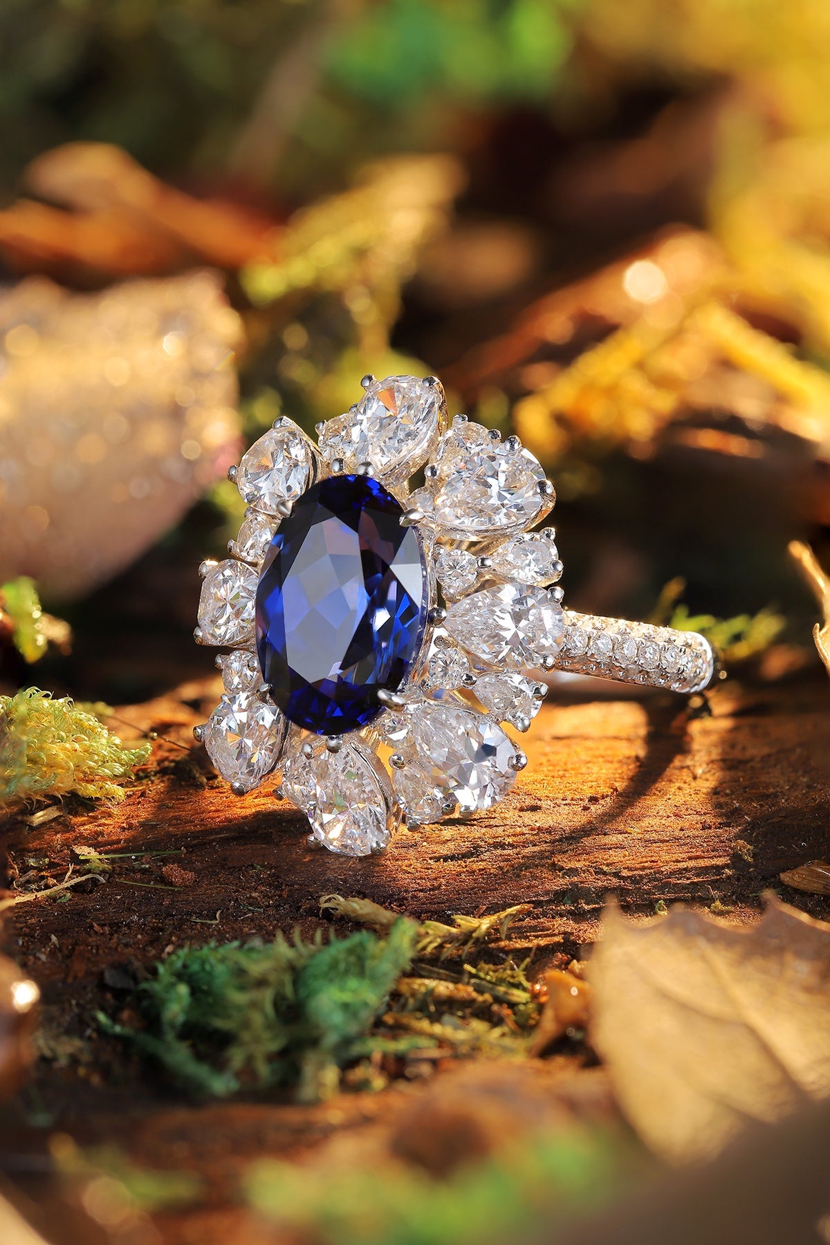 Sterling Silver Lab - Grown Sapphire Ring A – JSABR1271Y