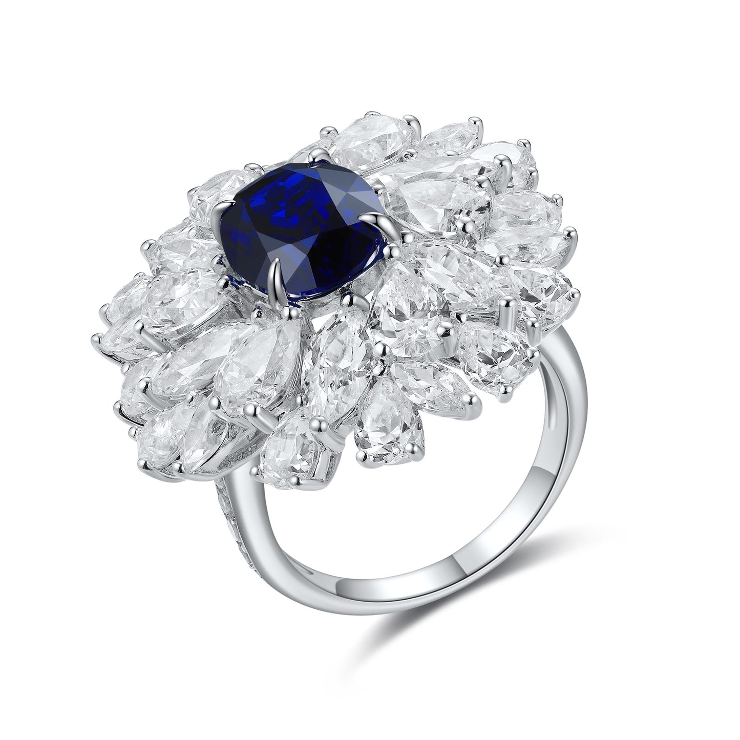 Sterling Silver Lab - Grown Sapphire Ring A – JSABR92696