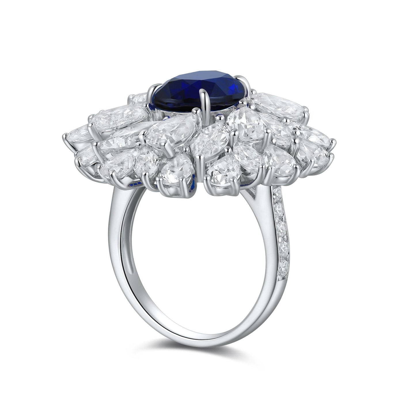 Sterling Silver Lab - Grown Sapphire Ring A – JSABR92696