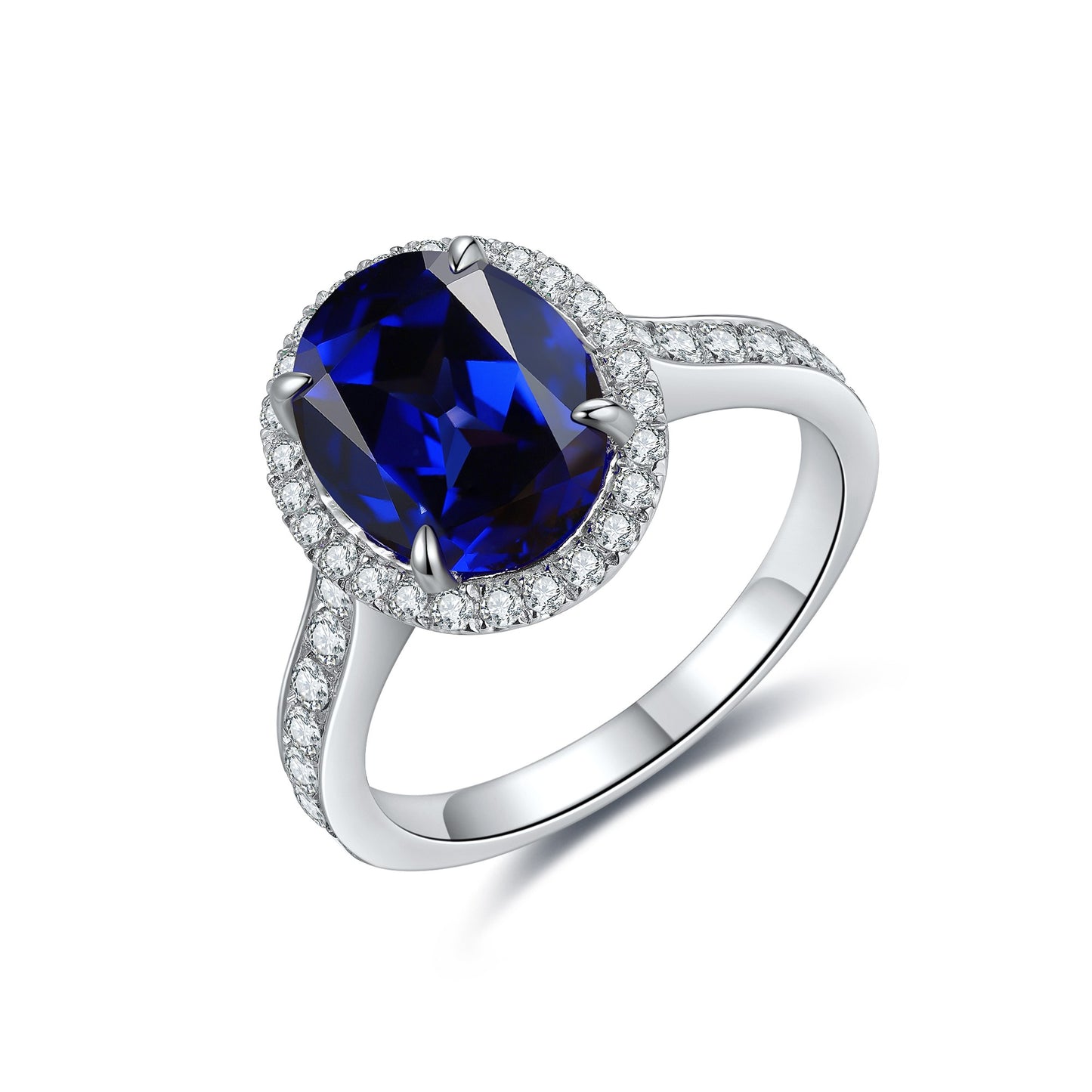 Sterling Silver Lab - Grown Sapphire Ring A – JSABR689Y