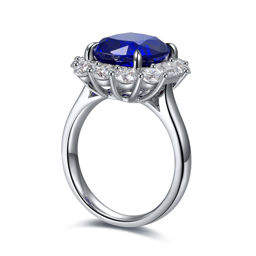 Sterling Silver Lab - Grown Sapphire Ring A – JSABR219Y