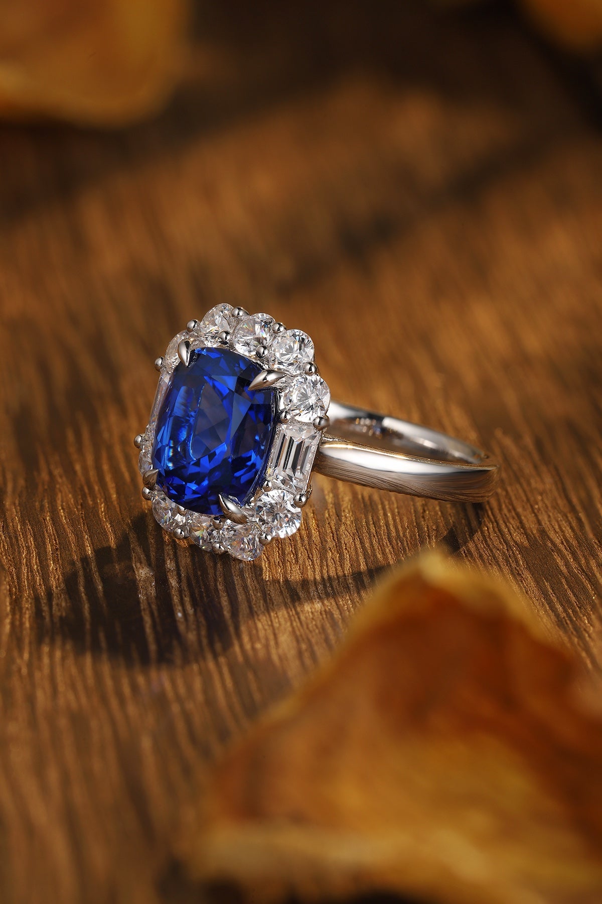 Sterling Silver Lab - Grown Sapphire Ring A – JSABR219Y
