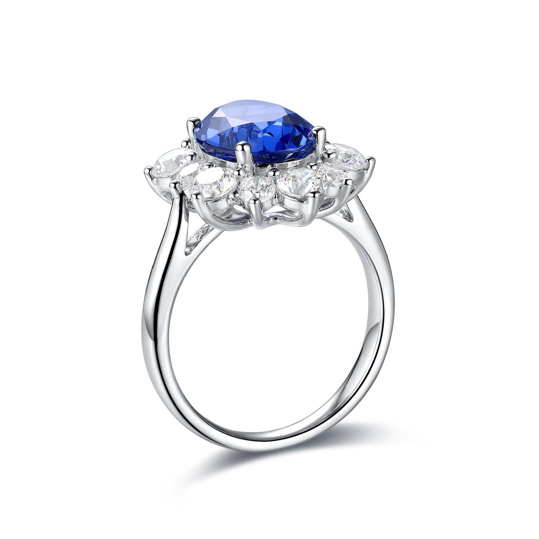 Sterling Silver Lab - Grown Sapphire Ring W – JSABR214Y