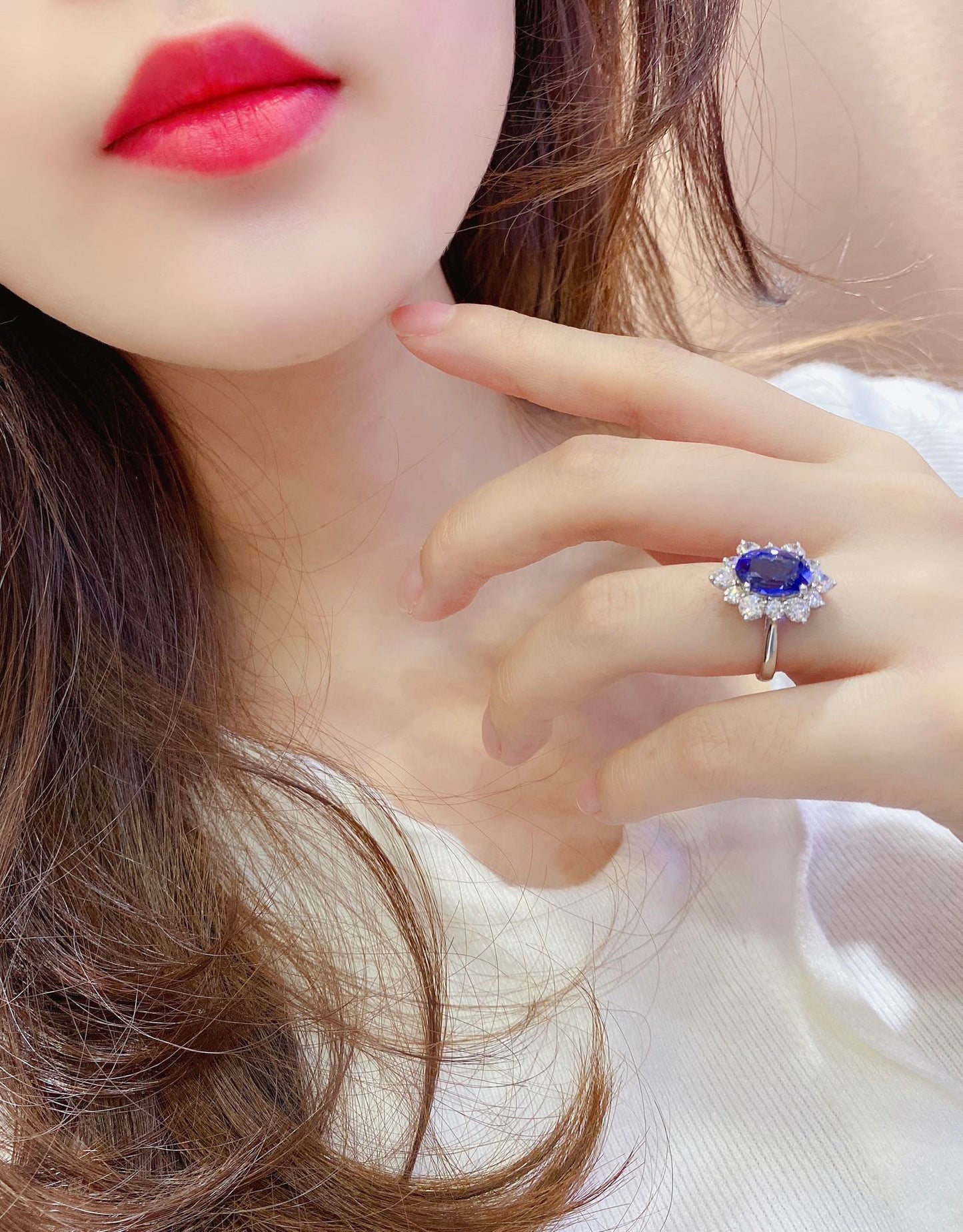 Sterling Silver Lab - Grown Sapphire Ring W – JSABR214Y
