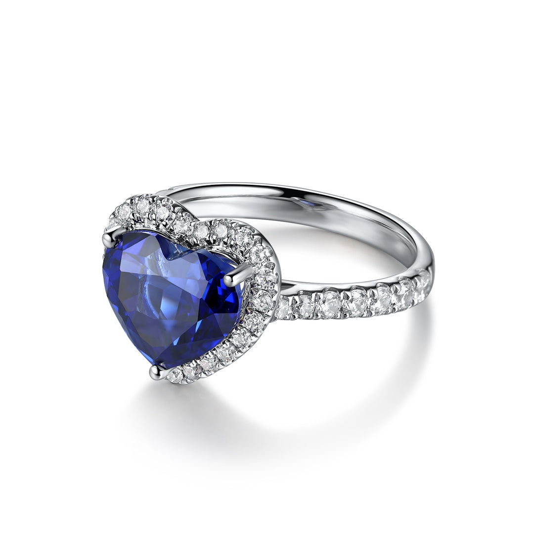 Sterling Silver Lab - Grown Sapphire Ring A – JSABR213Y