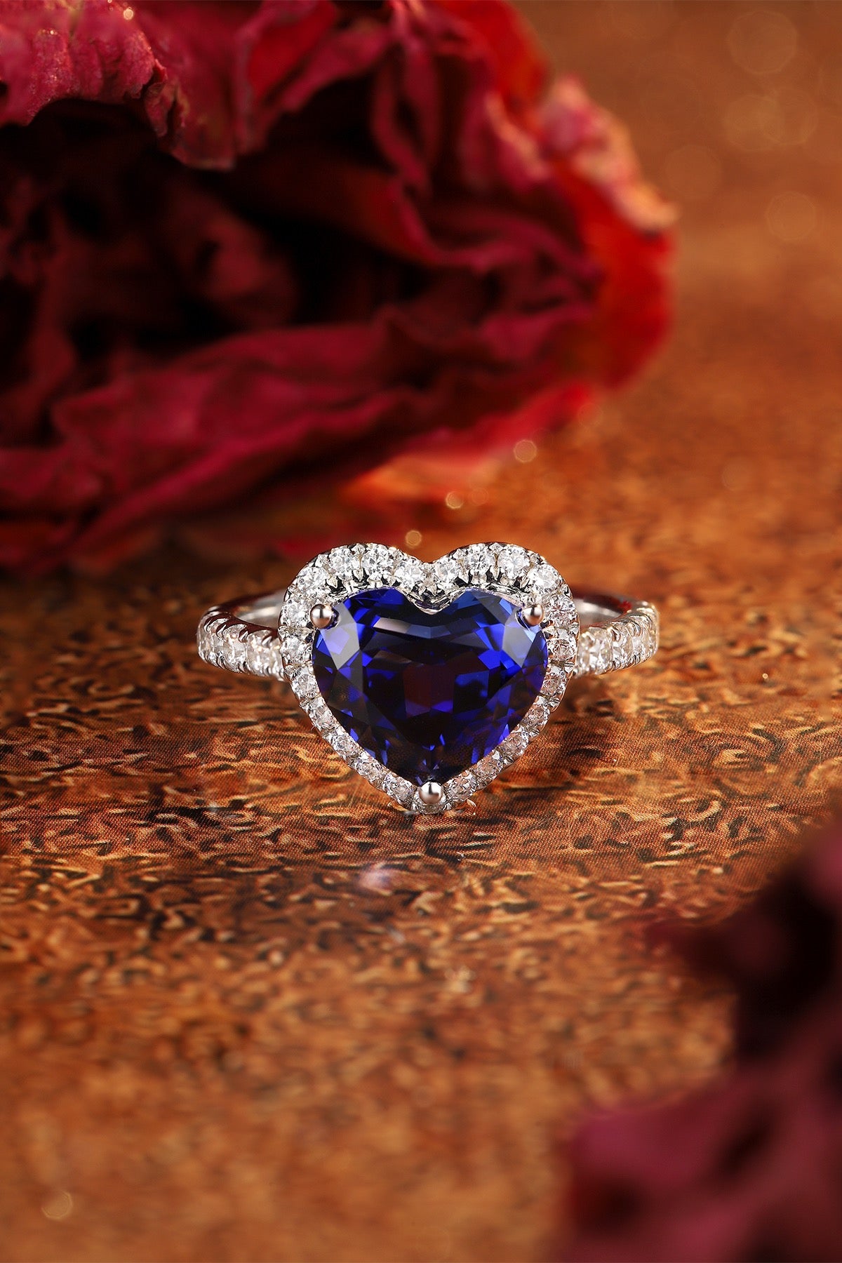 Sterling Silver Lab - Grown Sapphire Ring A – JSABR213Y
