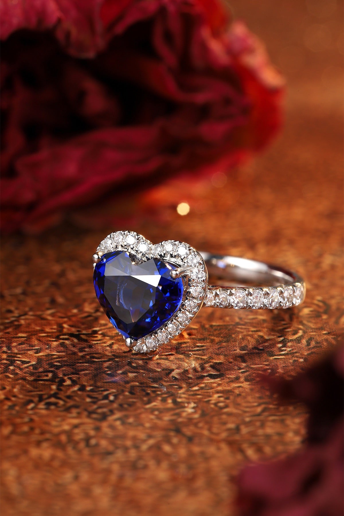 Sterling Silver Lab - Grown Sapphire Ring A – JSABR213Y