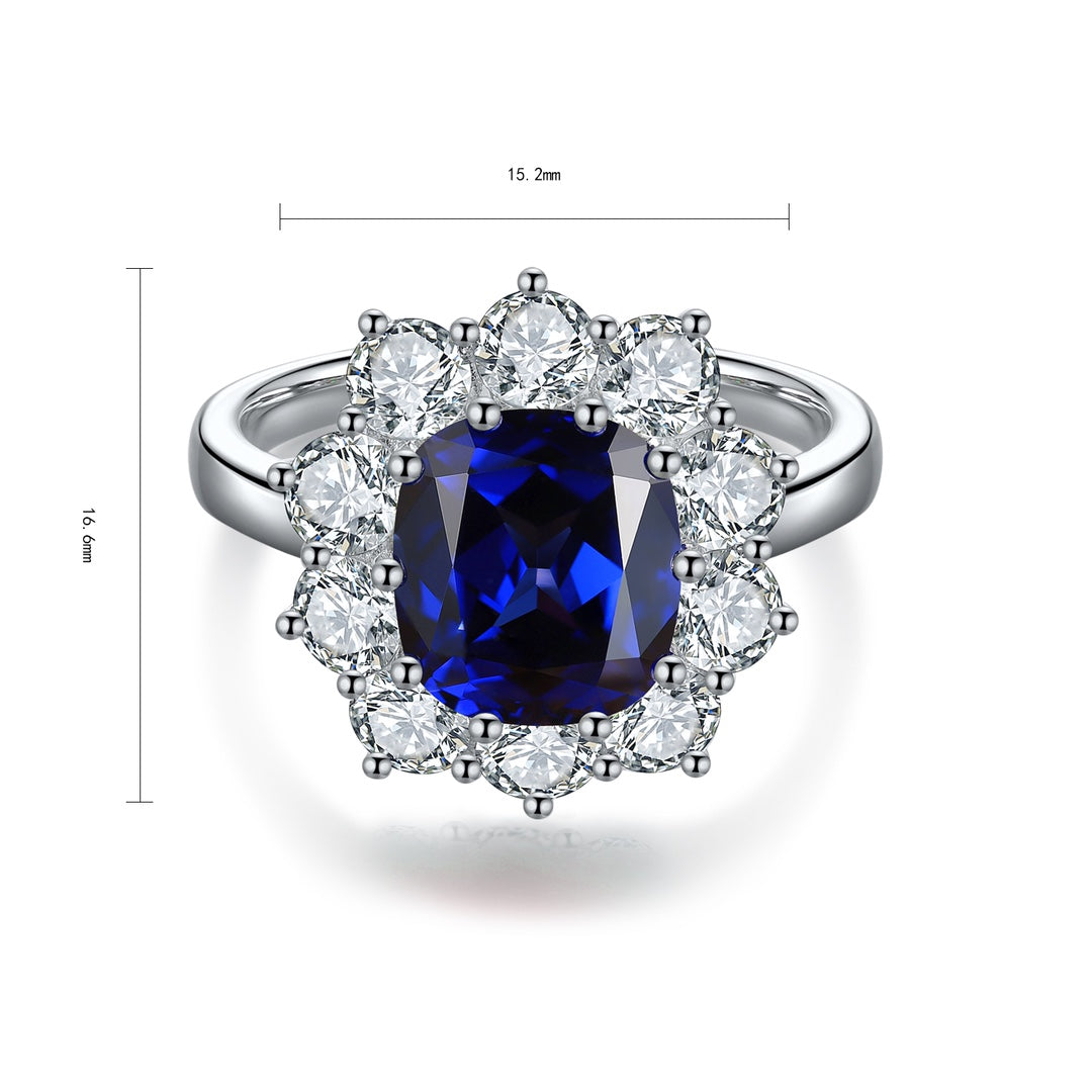 Sterling Silver Lab - Grown Sapphire Ring A – JSABR212Y