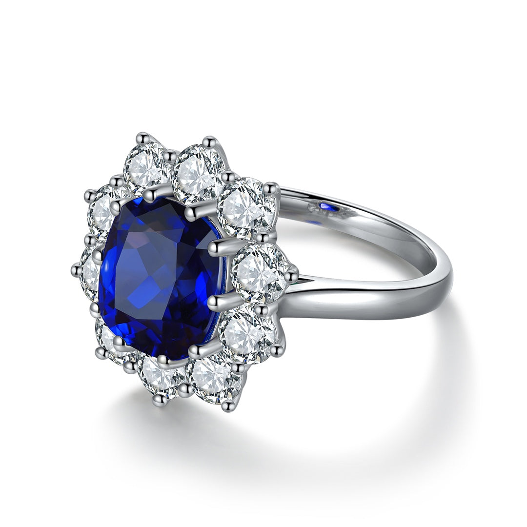 Sterling Silver Lab - Grown Sapphire Ring A – JSABR212Y