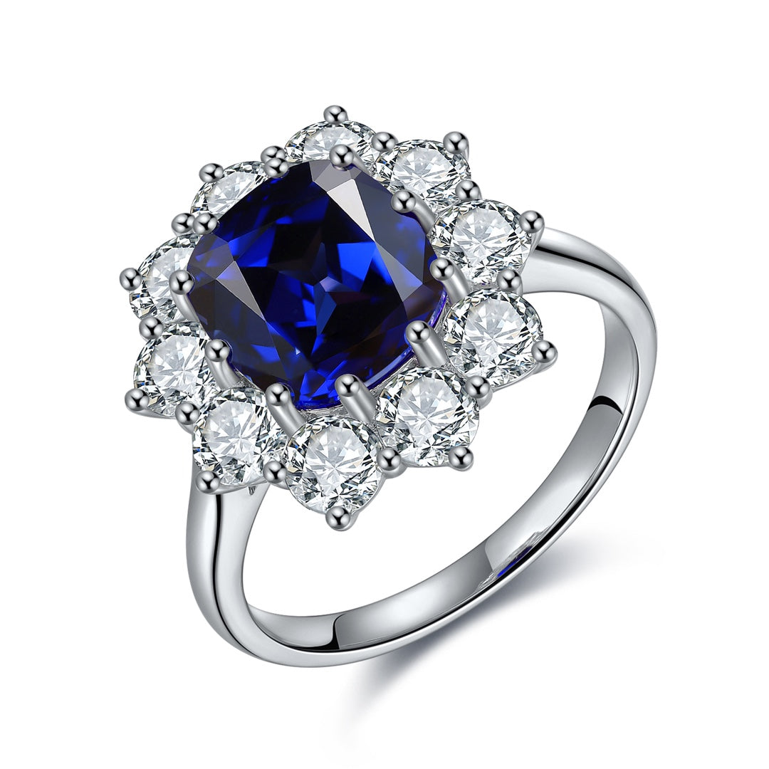 Sterling Silver Lab - Grown Sapphire Ring A – JSABR212Y