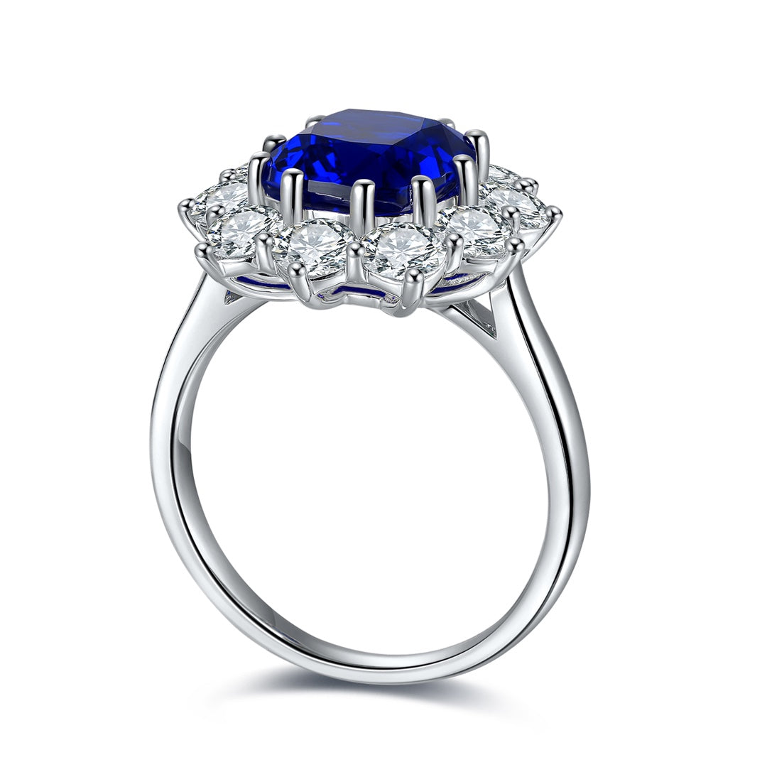 Sterling Silver Lab - Grown Sapphire Ring A – JSABR212Y
