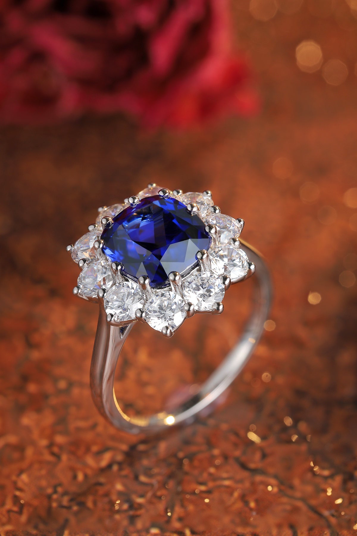 Sterling Silver Lab - Grown Sapphire Ring A – JSABR212Y