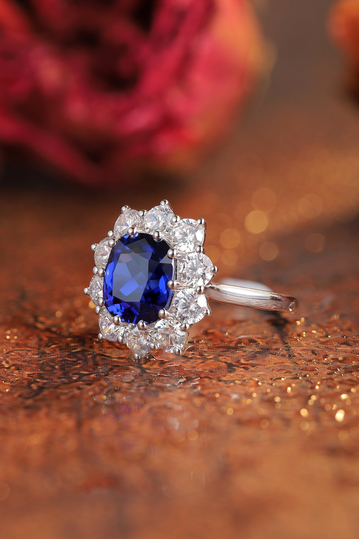 Sterling Silver Lab - Grown Sapphire Ring A – JSABR212Y