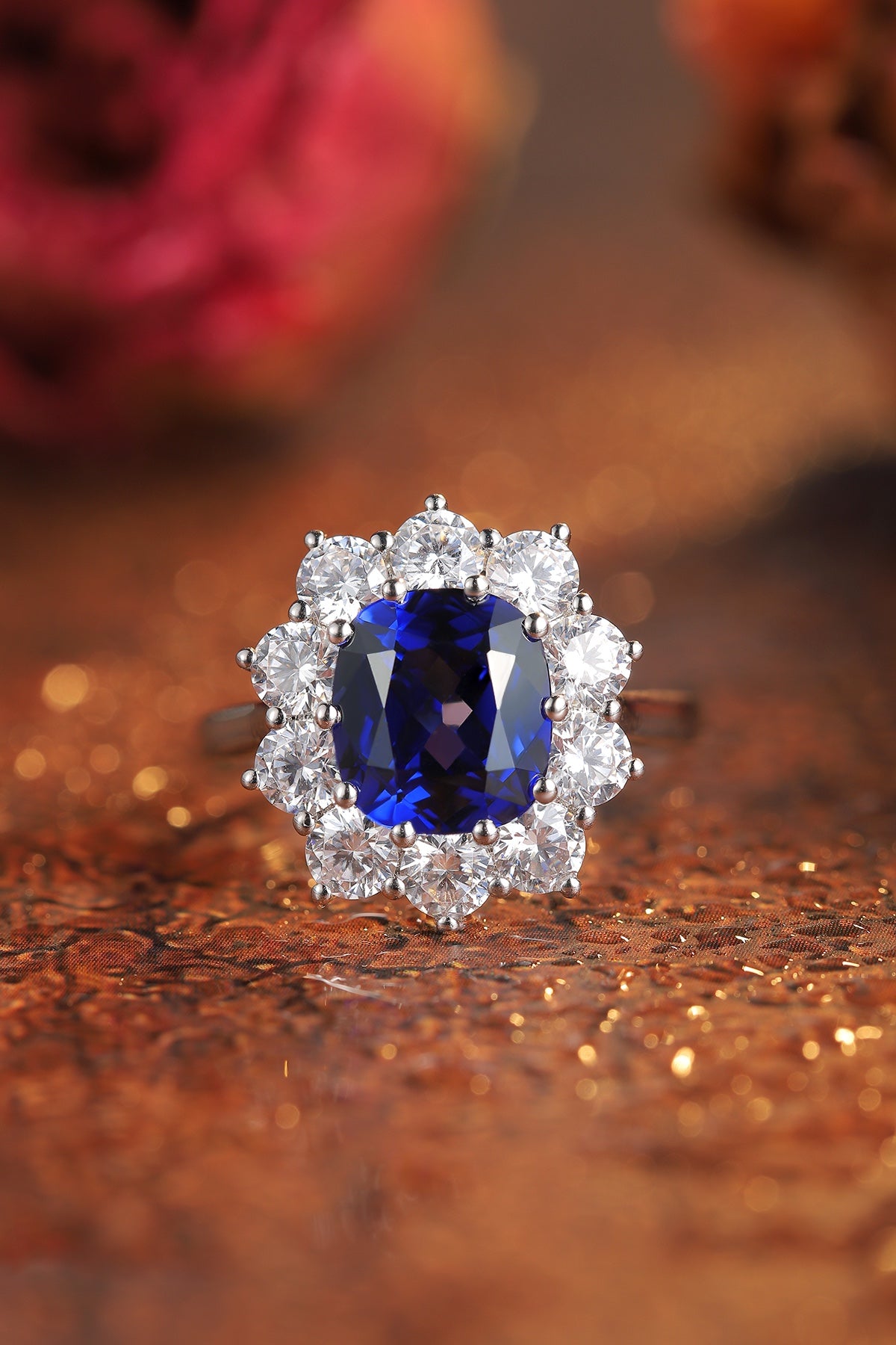 Sterling Silver Lab - Grown Sapphire Ring A – JSABR212Y