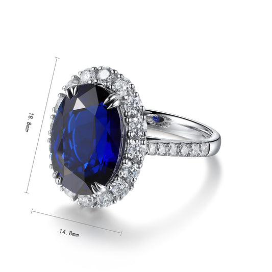 Sterling Silver Lab - Grown Sapphire Ring A – JSABR210Y