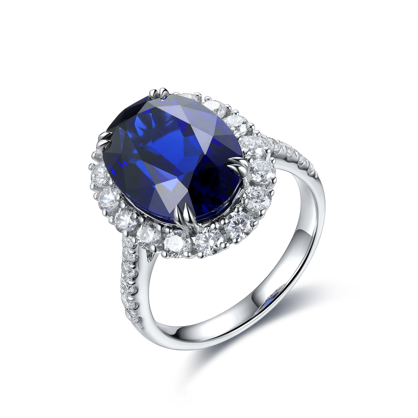 Sterling Silver Lab - Grown Sapphire Ring A – JSABR210Y