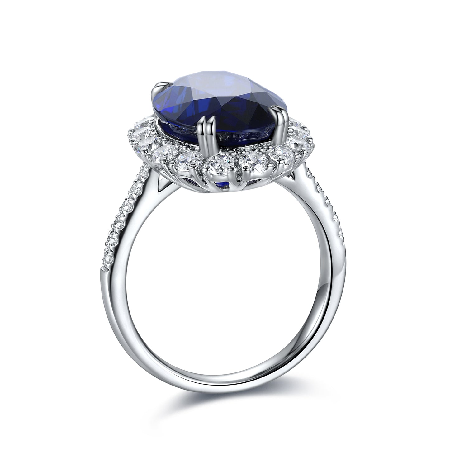Sterling Silver Lab - Grown Sapphire Ring A – JSABR210Y