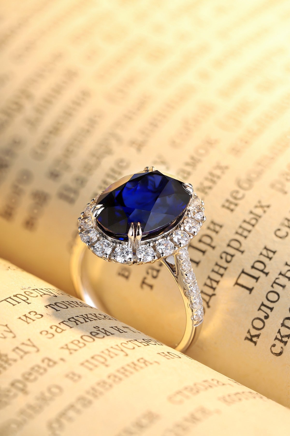 Sterling Silver Lab - Grown Sapphire Ring A – JSABR210Y