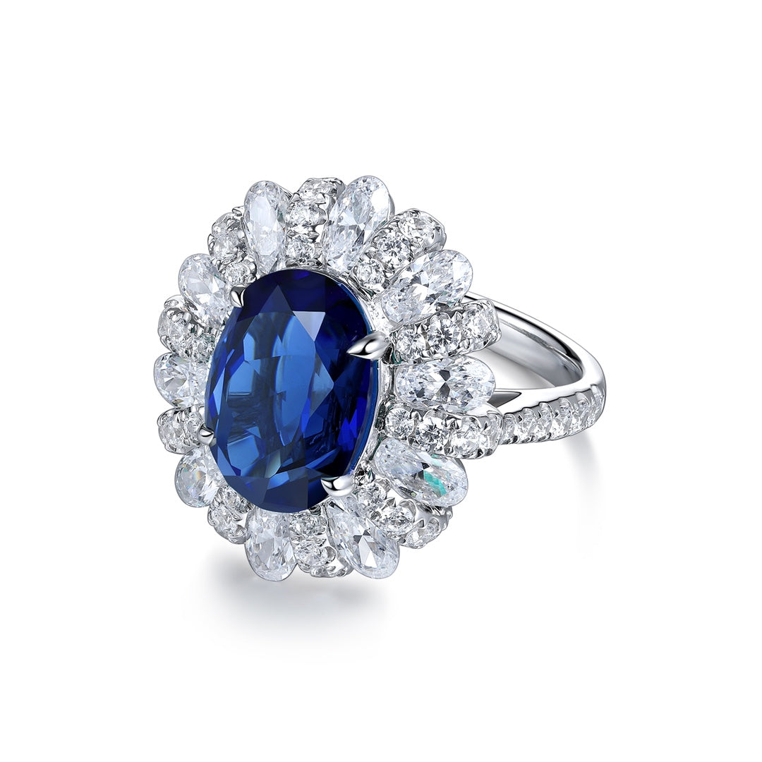 Sterling Silver Lab - Grown Sapphire Ring W – JSABR191Y