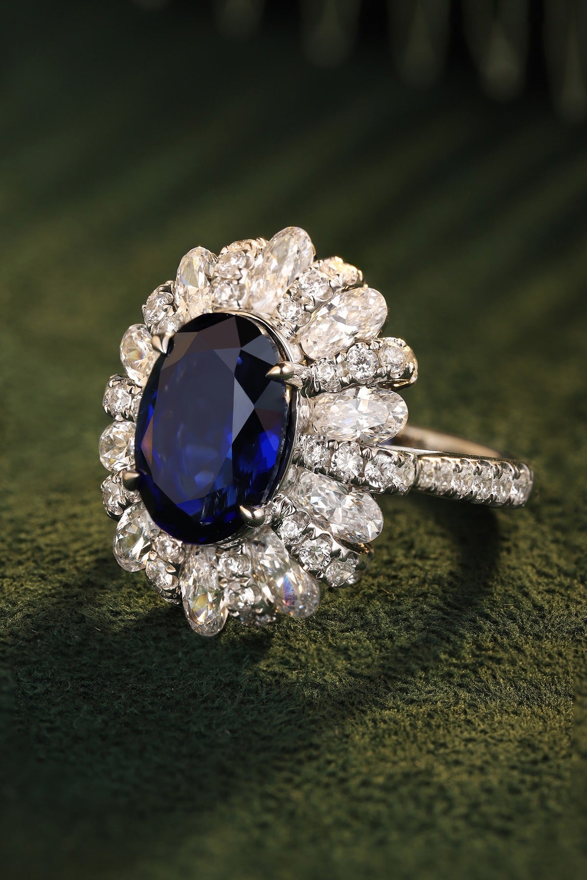 Sterling Silver Lab - Grown Sapphire Ring W – JSABR191Y