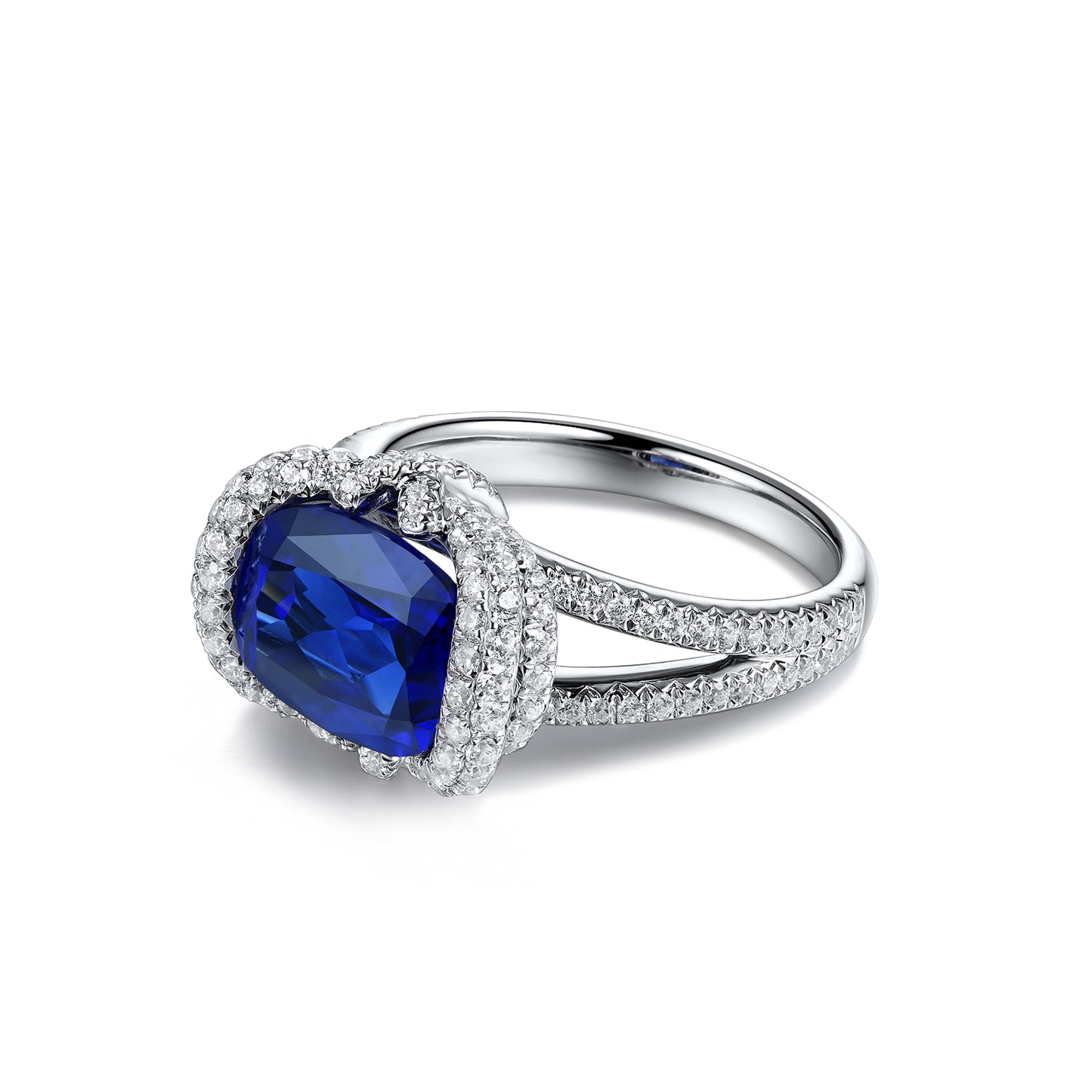 Sterling Silver Lab - Grown Sapphire Ring W – JSABR188Y