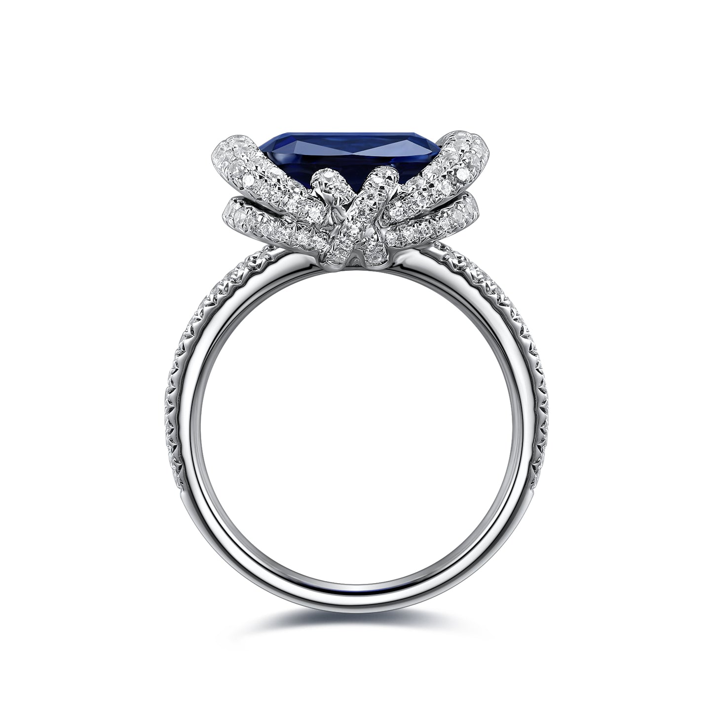Sterling Silver Lab - Grown Sapphire Ring W – JSABR188Y