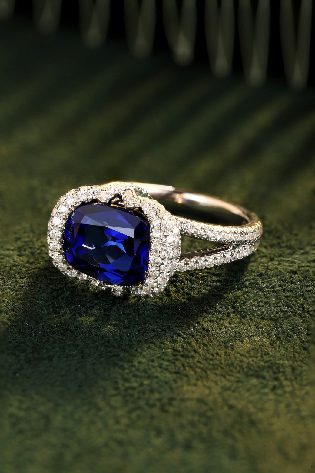 Sterling Silver Lab - Grown Sapphire Ring W – JSABR188Y