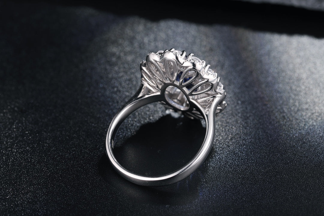 Sterling Silver Lab - Grown Sapphire Ring A – JSABR176Y