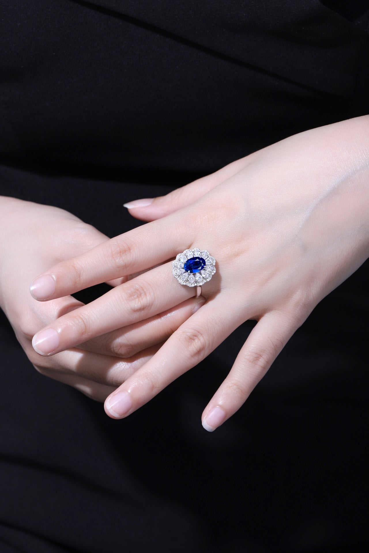Sterling Silver Lab - Grown Sapphire Ring A – JSABR176Y