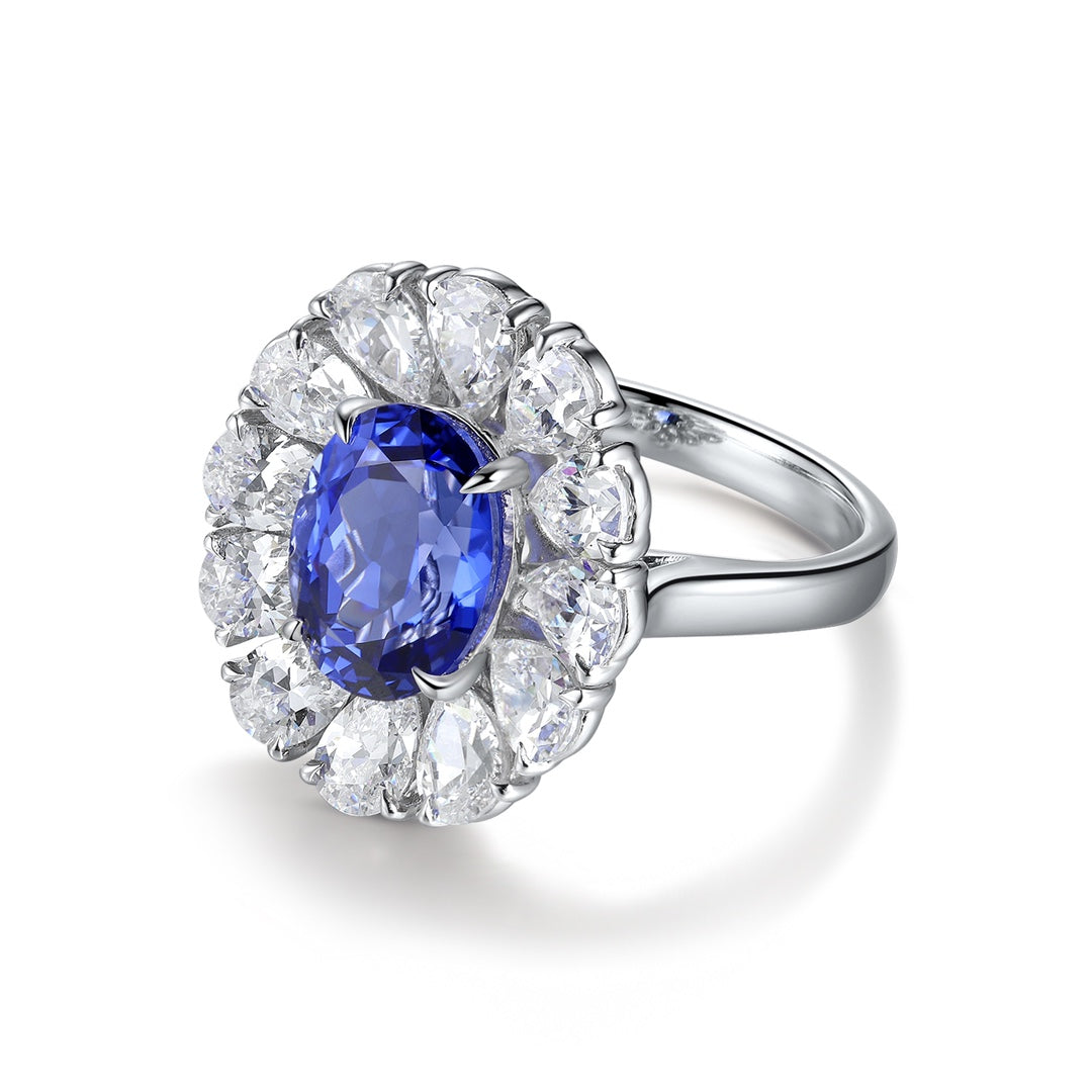 Sterling Silver Lab - Grown Sapphire Ring A – JSABR138Y