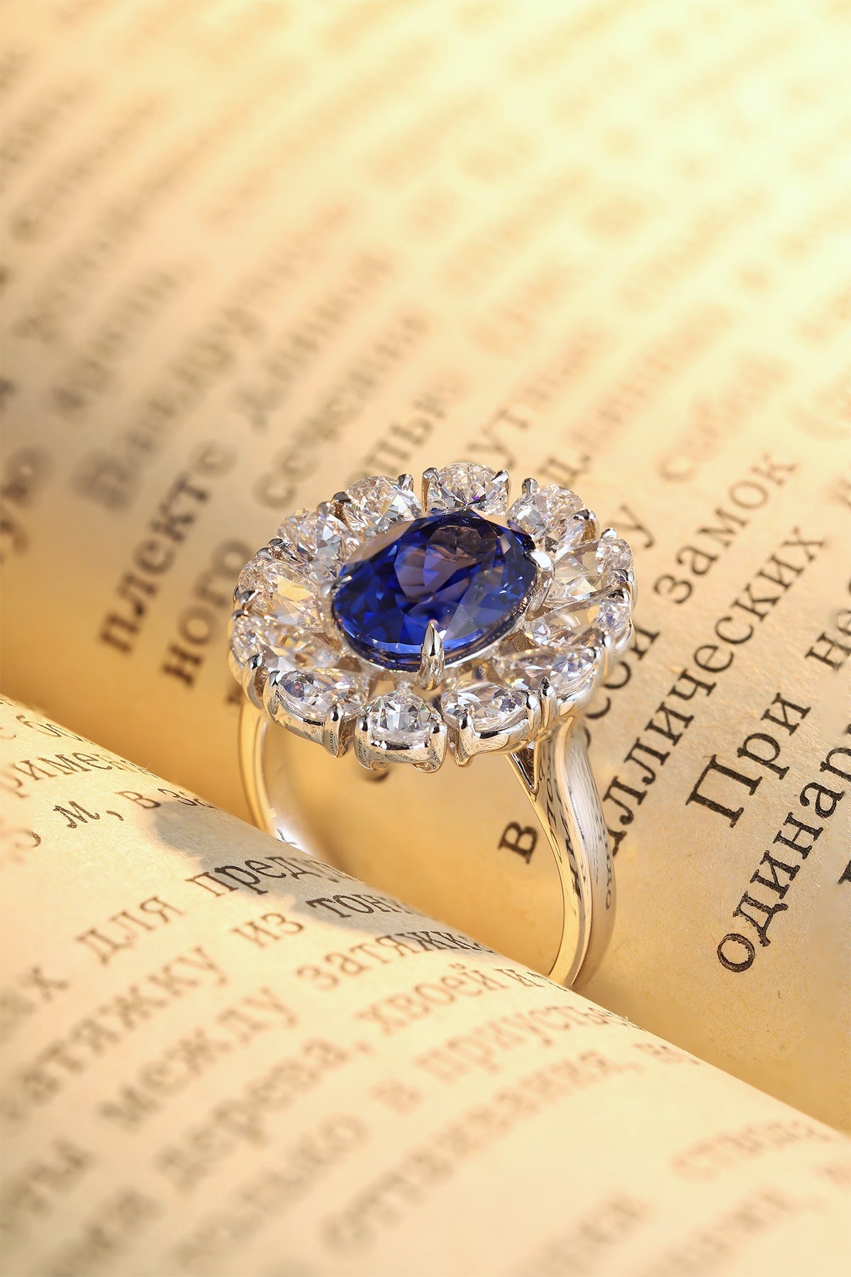 Sterling Silver Lab - Grown Sapphire Ring A – JSABR138Y